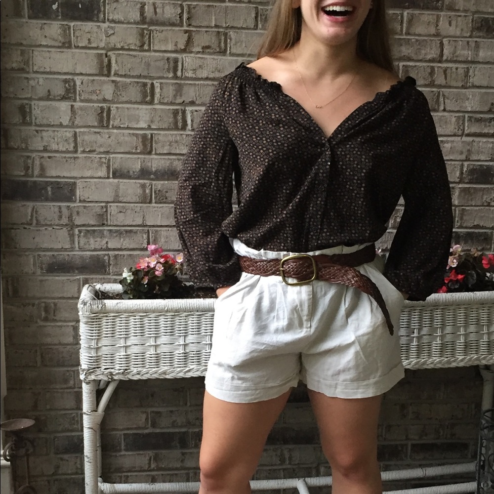 Silky long sleeve off-shoulder top