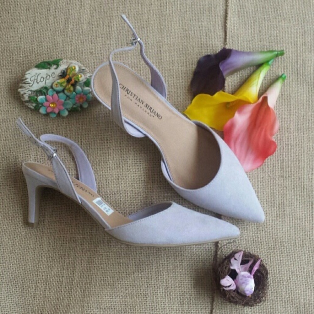 NWB Christian Siriano Lavender Slingback Heels