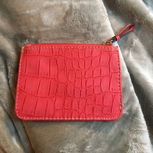 Small, coral LOFT wallet