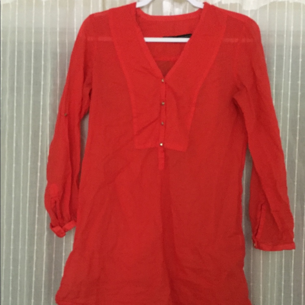 Red/ orange tunic top