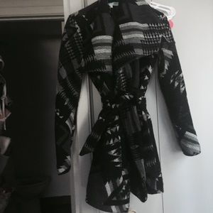 Chic Patterned Wrap Jacket