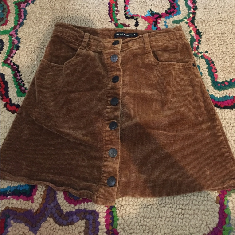 BRANDY MELVILLE brown corduroy skirt!