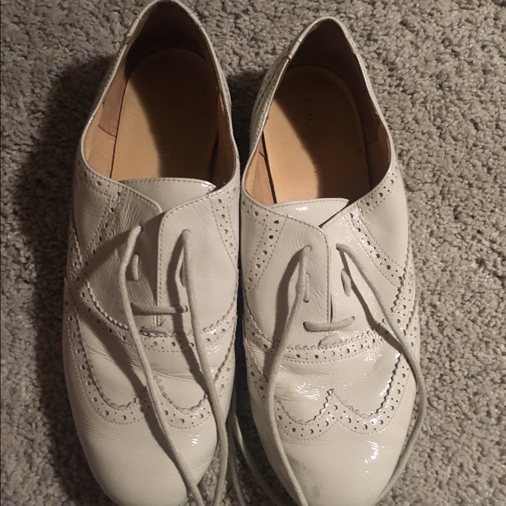 Cole Haan patent leather oxfords