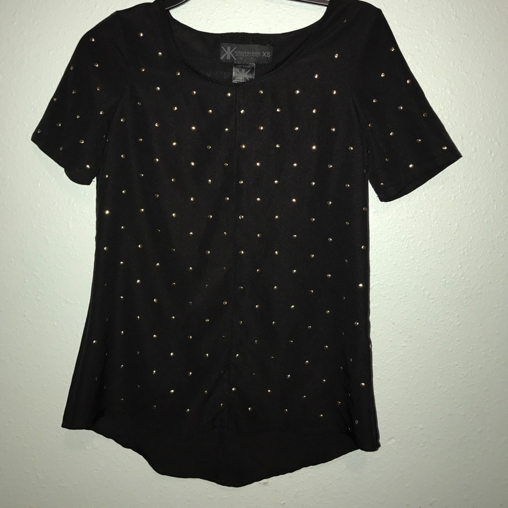 Black top with gold studs!