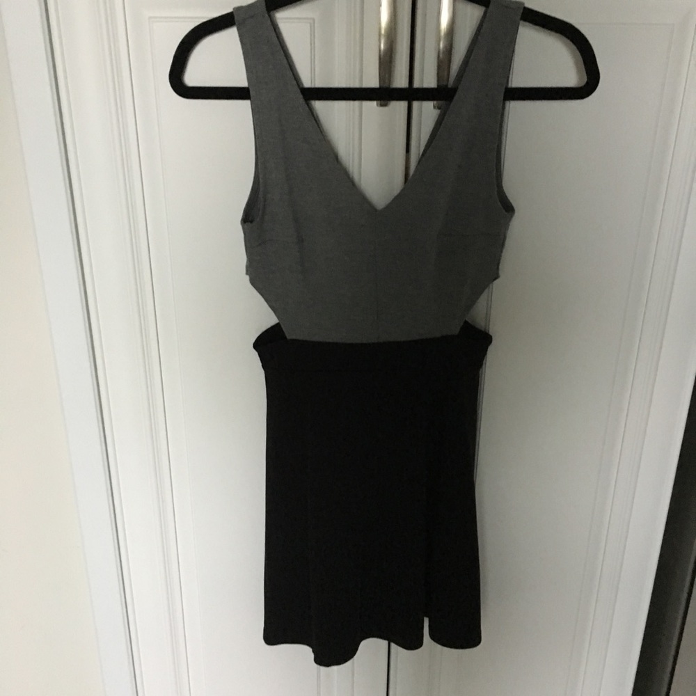 Grey & black skater dress