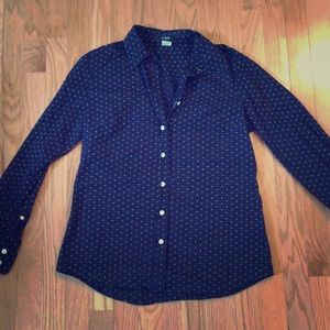 Jcrew polka dot button up