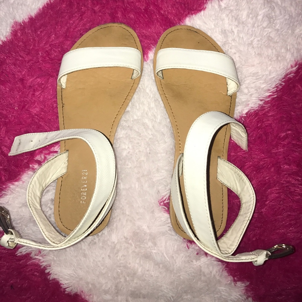 White sandals