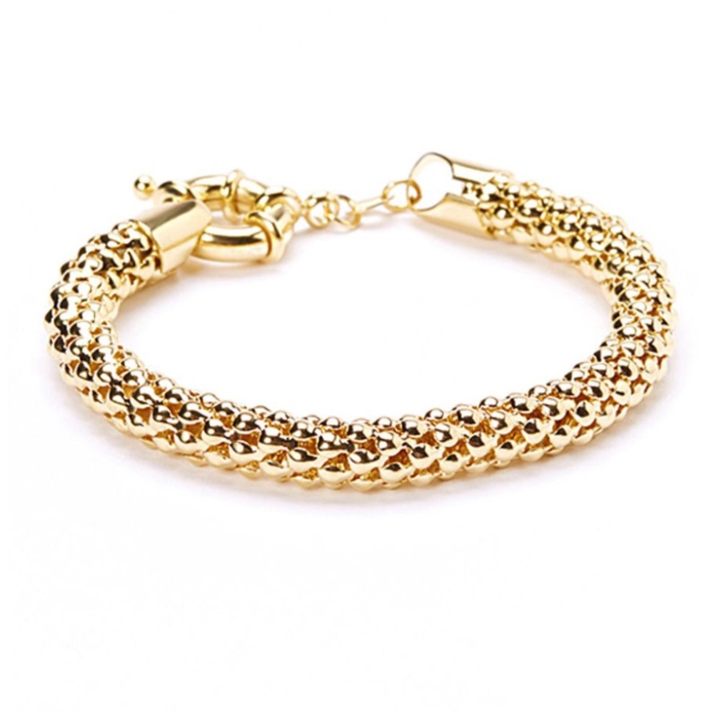 Sevil Designs Gold Popcorn Mesh Bracelet