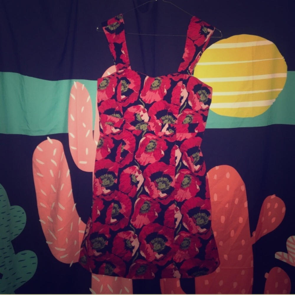 Modcloth pretty poppy print dress