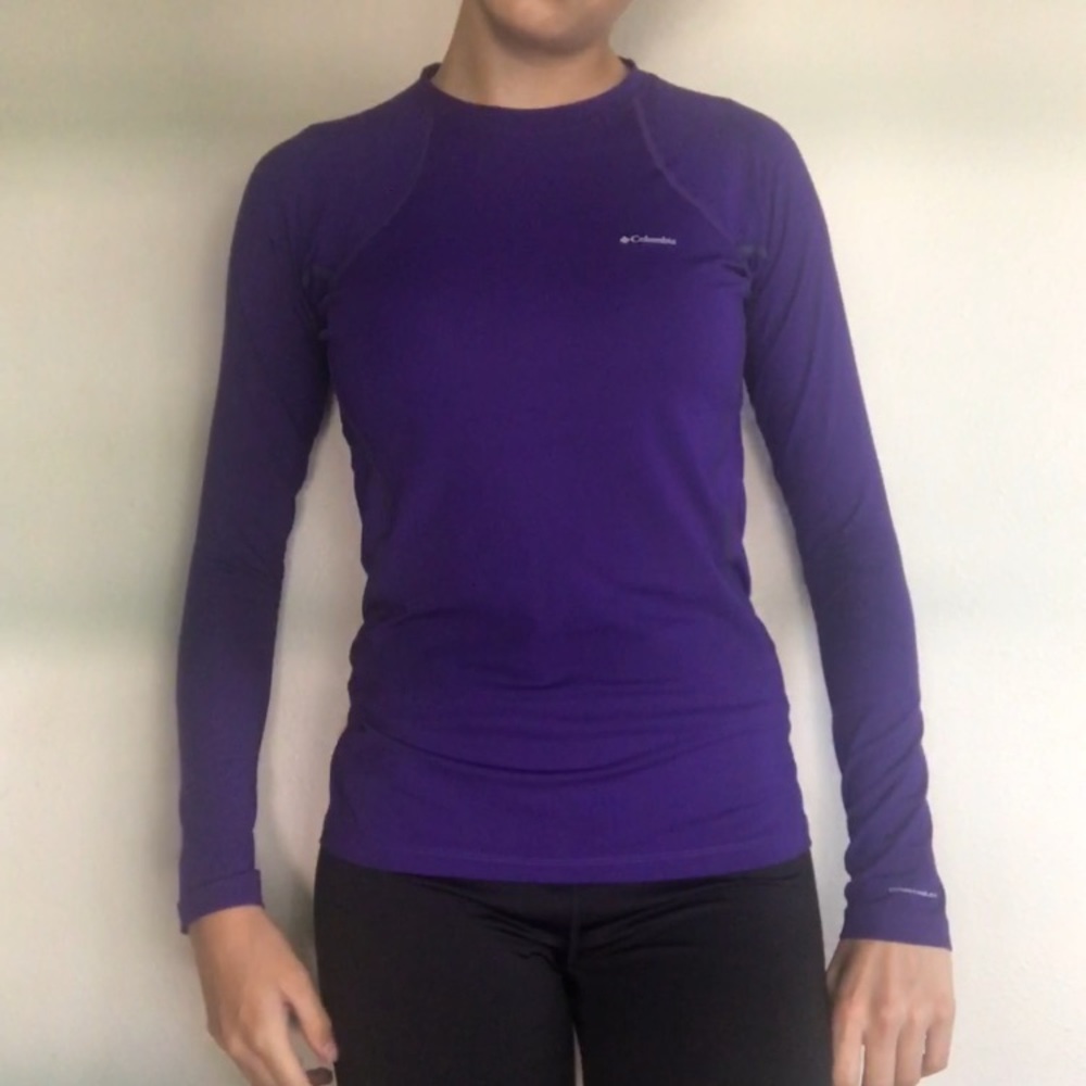 Purple Columbia long sleeve base layer Omni heat