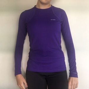 Purple Columbia long sleeve base layer Omni heat