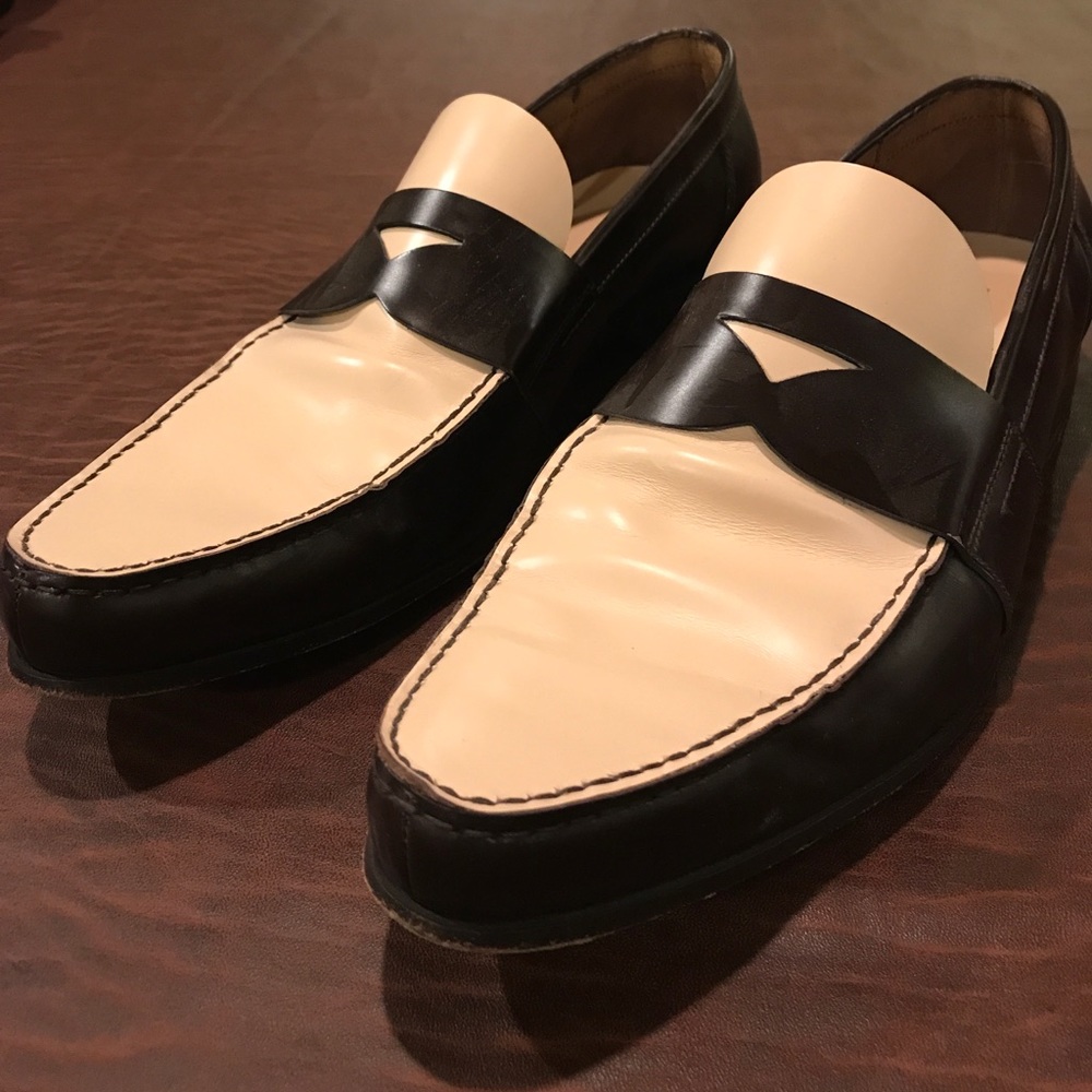 Prada Creme and Chocolate Loafers