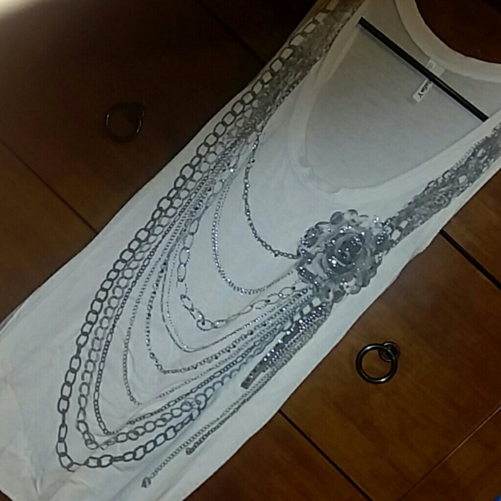 Bedazzled Necklace Tank