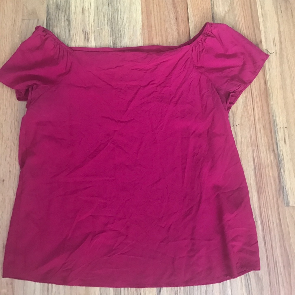 Off the Shoulder magenta top