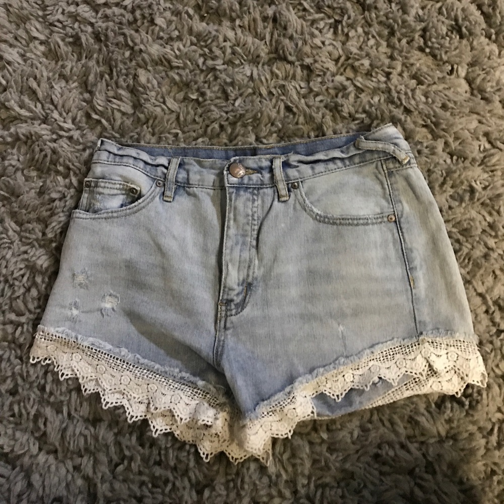 Free people denim shorts