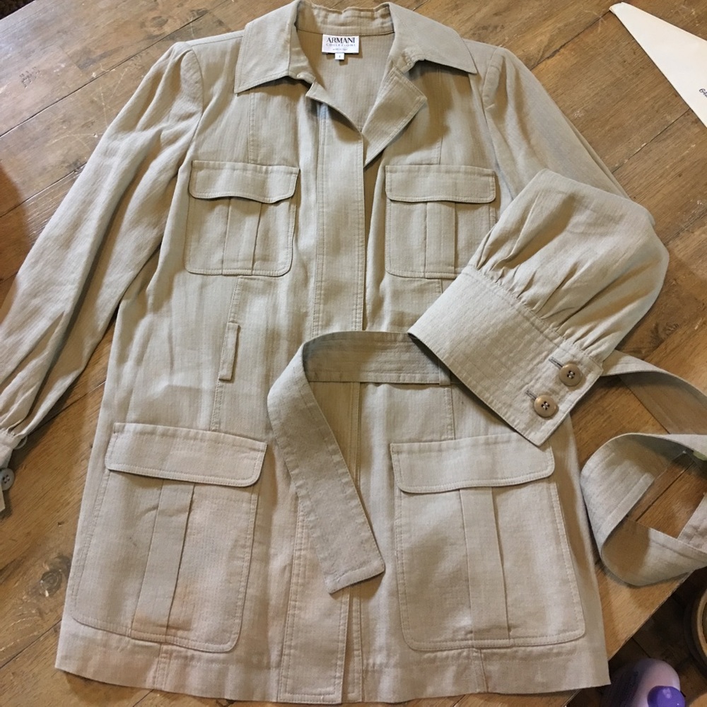 Armani khaki jacket size 8