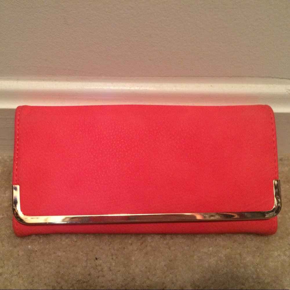 Charming Charlie coral wallet