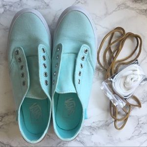 Vans mint green sneaker with chestnut leather 9