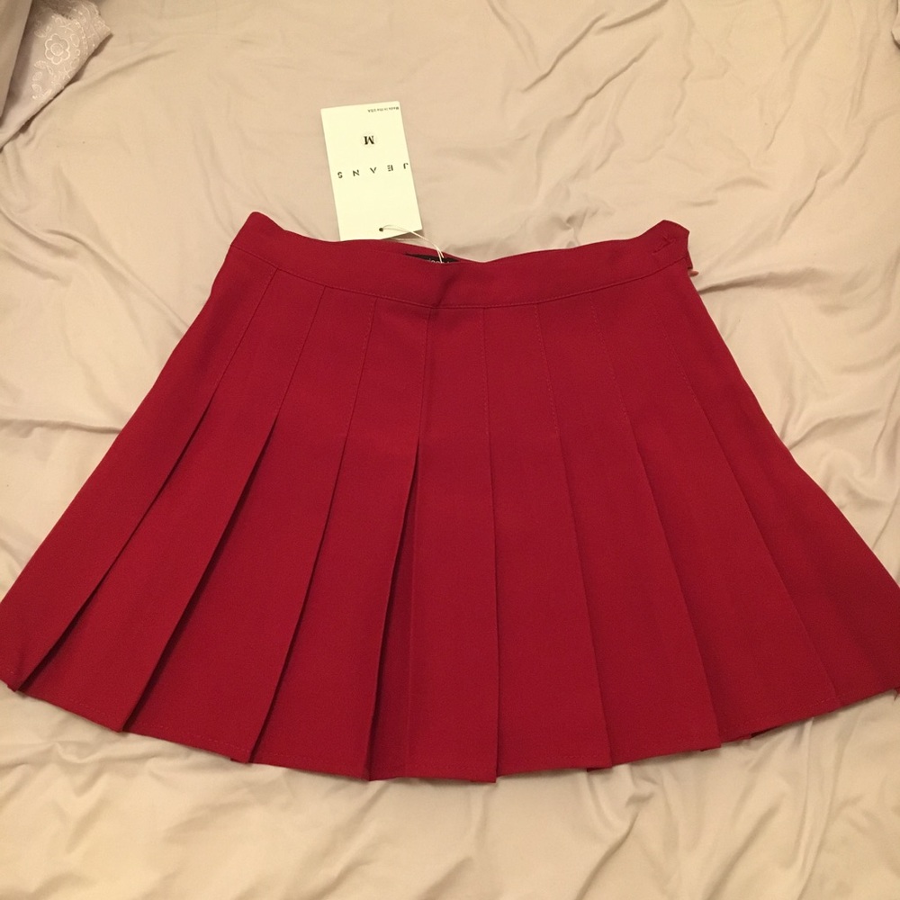 American Apparel Red tennis skirt