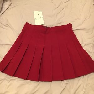 American Apparel Red tennis skirt