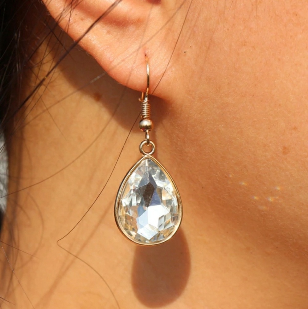 Clear Crystal Earrings - NWOT