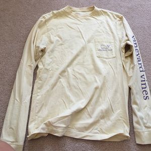 Pastel yellow vineyard vines long sleeve