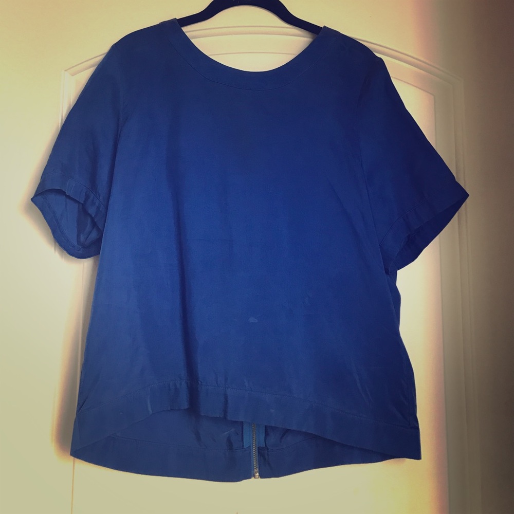 Great blue suede top