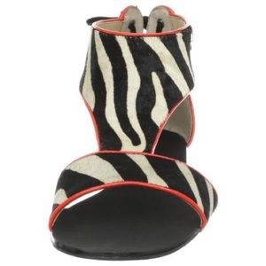 Calvin Klein Zebra Haircalf gladiator sandals