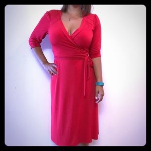 Red Wrap Dress