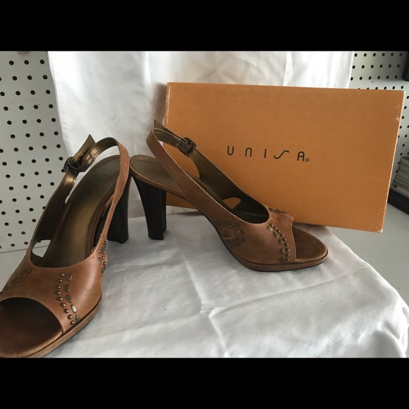 Unisa Duke Luggage/Cuir Naturel Pullup Heel - Picture 1 of 4