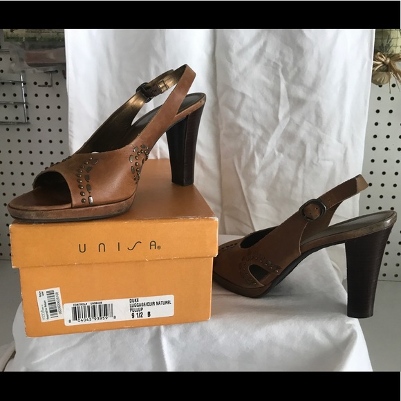 Unisa Duke Luggage/Cuir Naturel Pullup Heel - Picture 2 of 4