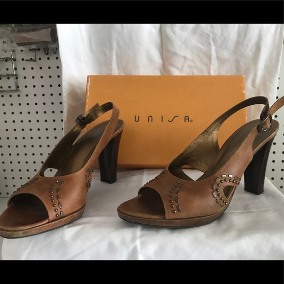 Unisa Duke Luggage/Cuir Naturel Pullup Heel - Picture 4 of 4