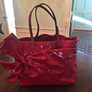 Valentino red patent leather bag