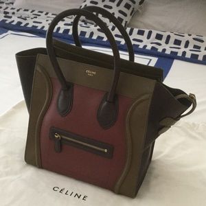 Like New Authentic Celine Tricolor Luggage Tote