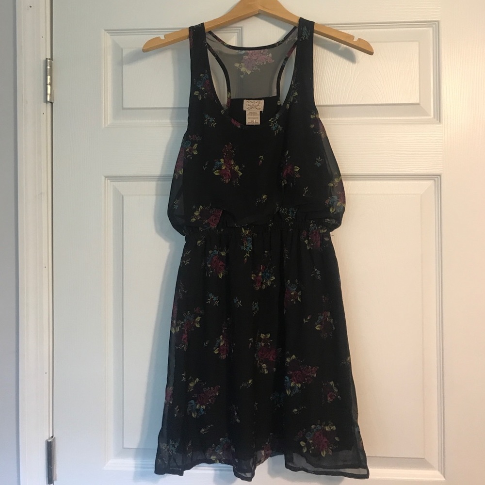 Black floral dress