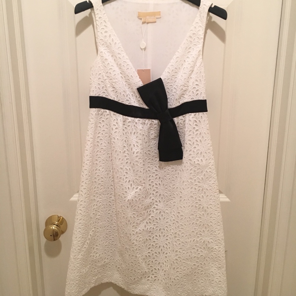MICHAEL KORS White Eyelet Dress