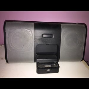 Black Altec Speaker with Charging Dock