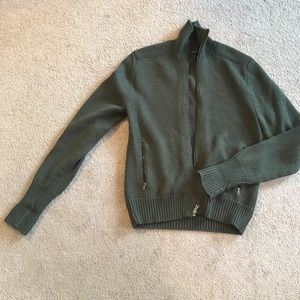 Men's Forest Green Zipped Sweater