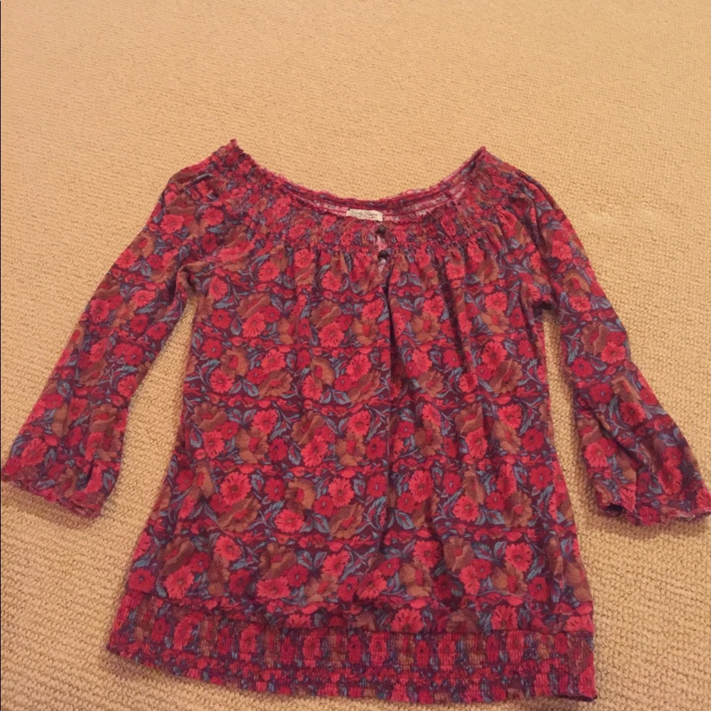 Lucky Brand floral long sleeve top