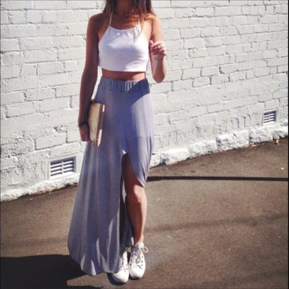 Brandy Melville slit maxi skirt