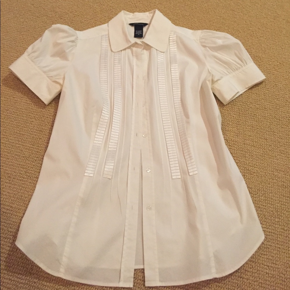 White tuxedo top