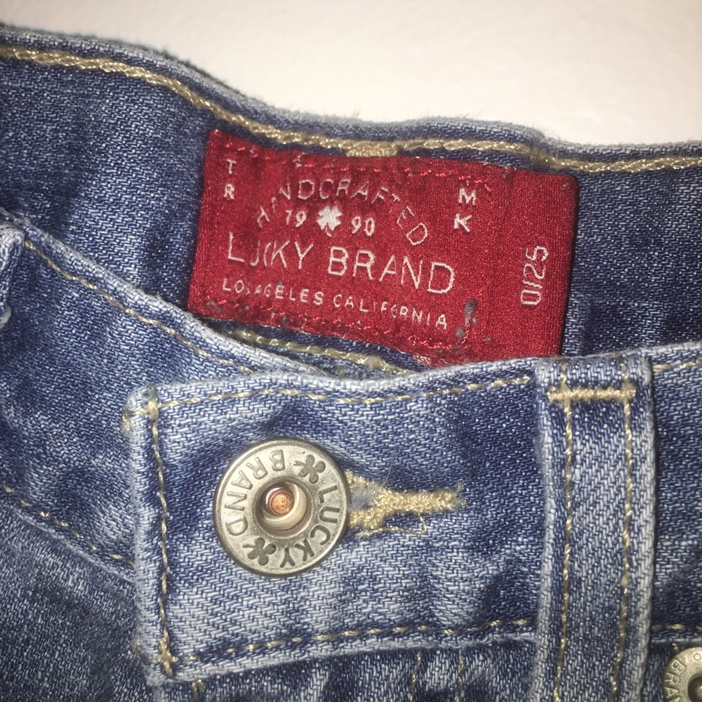 Lucky Brand High Waisted Distressed Denim Shorts
