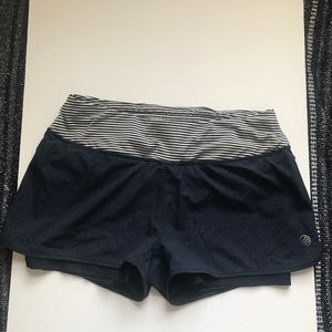 Navy running shorts