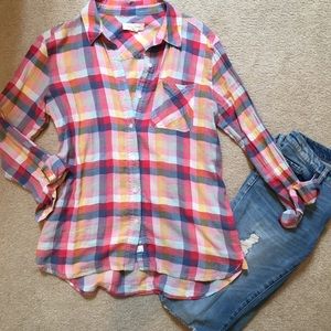 Treasure & Bond plaid button up