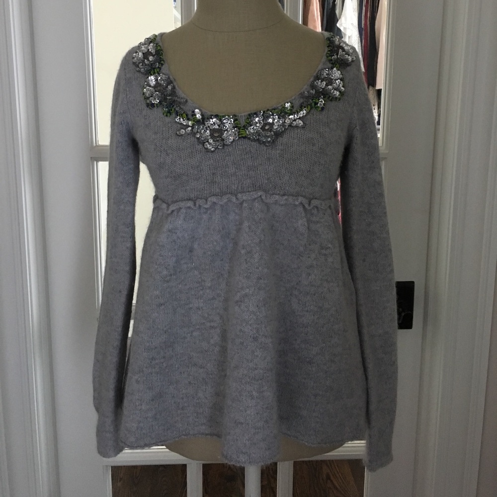 Free People babydoll sequin sweater