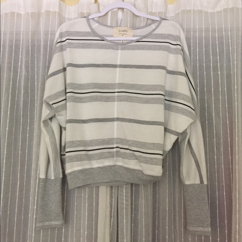 Striped blue and white shirt