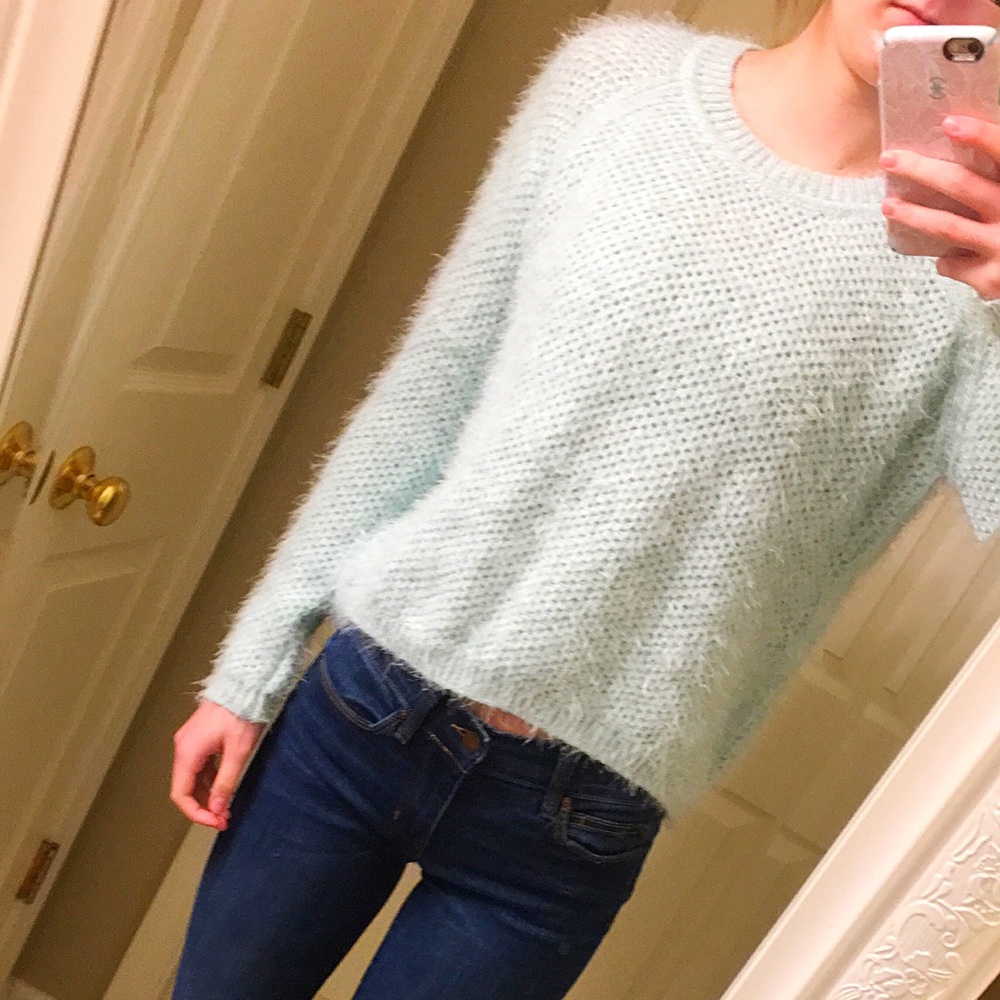 Mint Fuzzy Sweater