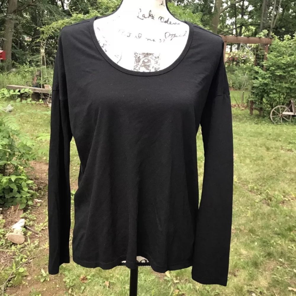 Madewell basic black cotton long sleeve