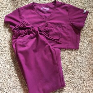 Grey's Anatomy Wine Colored Scrubs
