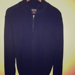 Michael Kors Quarter zip thermal black pullover